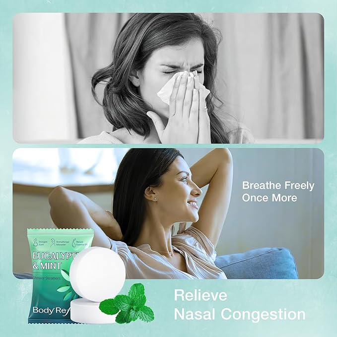 Shower Steamers Aromatherapy -18 Packs Eucalyptus Mint Shower Bombs, Birthday Gifts for Women Men, Stress Relief Self Care Eucalyptus for Shower, Thanksgiving, Halloween, Christmas Stocking Stuffers