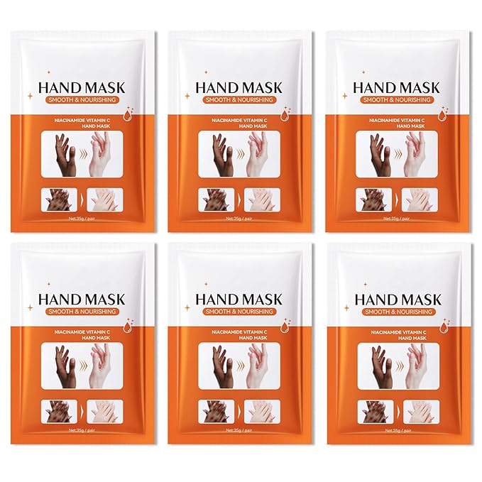 6PCS Hand Masks,Hydrating Hand Masks Moisturizing Gloves Overnight for Dry Cracked Hands,Daily Hand Care Hand Masks Gift Set for Women and Men M