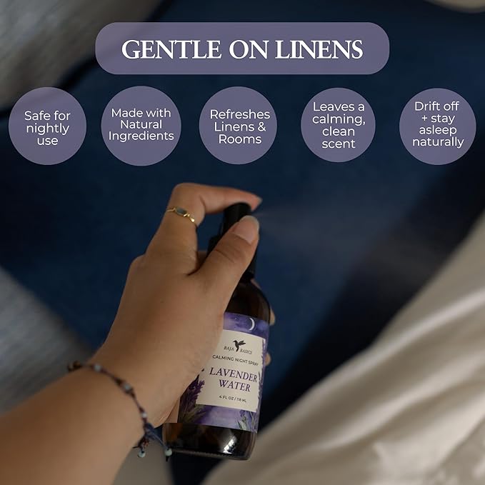 Lavender Spray for Sleep – Soothing Pillow Mist for Deep Relaxation, Stress Relief, and Restful Nights – Calming Aromatherapy for Sleeping – Lavender Linen Spray for Bedding – 4 oz