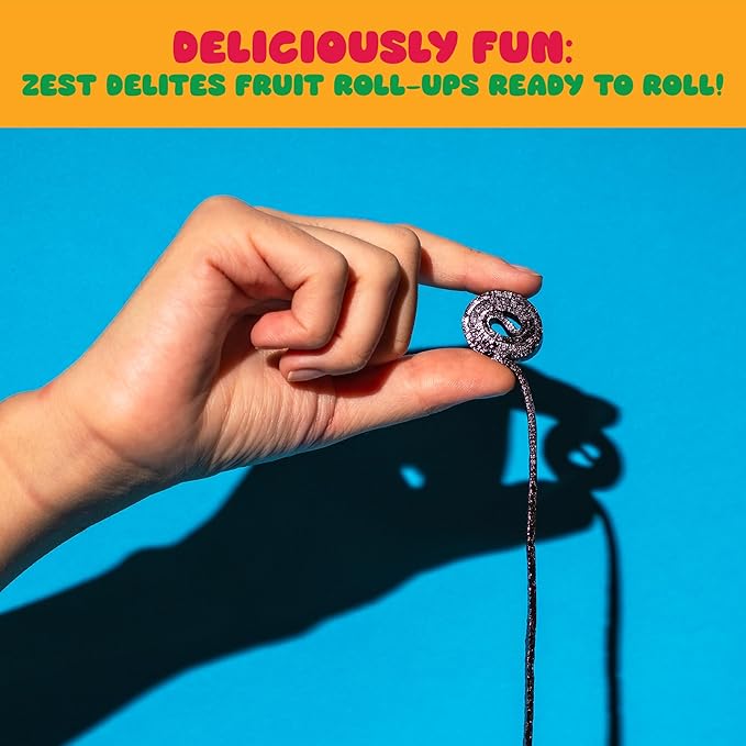 Fruit Rolls by Zest Delites, 100% Natural Healthy Fruit Snacks Bulk for Kids & Adults, Made from Real Strawberry Leather, Vegan, School Lunch Snack, A Twist on Strawberry Strips, 25 Packs