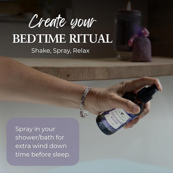 Lavender Spray for Sleep – Soothing Pillow Mist for Deep Relaxation, Stress Relief, and Restful Nights – Calming Aromatherapy for Sleeping – Lavender Linen Spray for Bedding – 4 oz