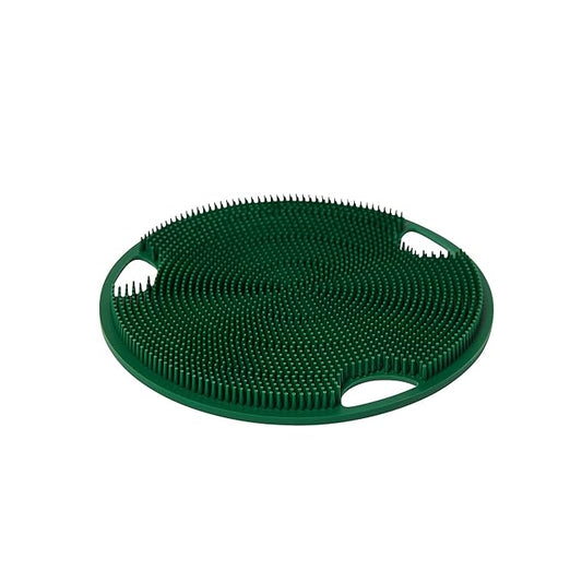 Boie USA Flat Body Scrubber - Hygienic, Exfoliating Loofah Alternative - Feels Like Silicone Scrubber Gentle on Sensitive Skin, Hypoallergenic, BPA- & Latex-Free, Made in The USA (Forest Green)