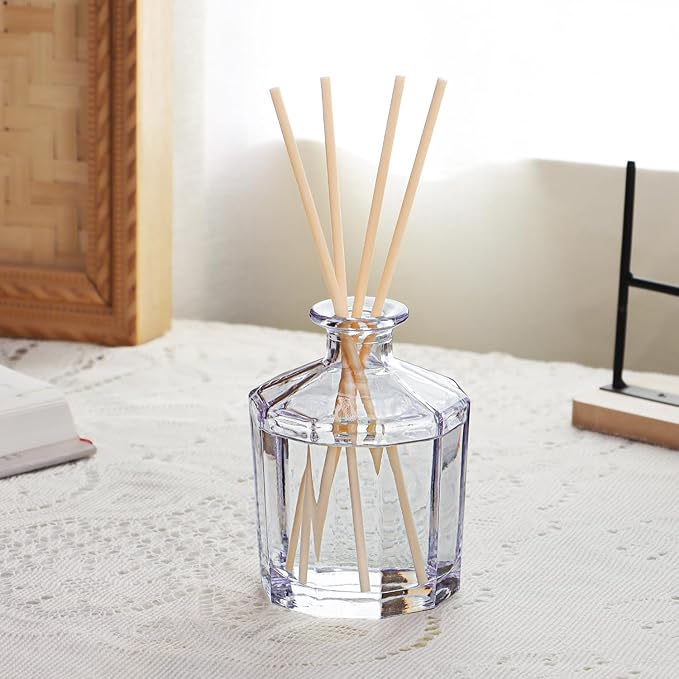L'odeur Vill Reed Diffuser, 8.5 Oz(250ml) Lavender Geranium Bathroom Diffuser with 10 Sticks, Scented Diffuser Home Fragrance Essential Oil Reed Diffuser Set for Home Large Rooms Bathroom Shelf Decor
