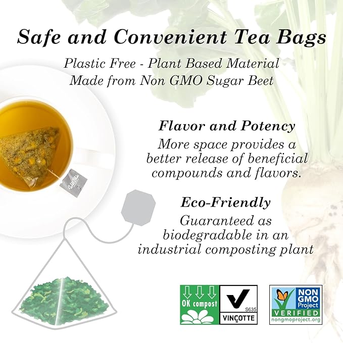 Wild Bliss Organic Chamomile Tea - Caffeine Free Calming Herbal Support - Pharmacopoeia Potency - 75 Plant Based Tea Bags