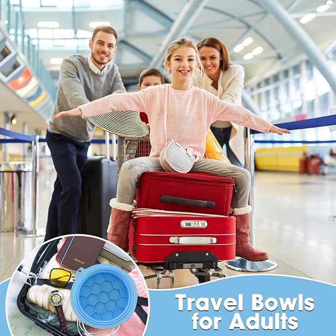 Face Bowl for Ice Silicone Facial Bowls with Built - in Tray Foldable Washbasin for Face Tub Plunge & Cold Plunge Quick Skin Cooling in Ice Baths -Bath Spa Tool for Home Camping Travel & Blue