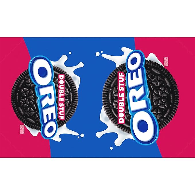 OREO Double Stuf Chocolate Sandwich Cookies, King Size, 10 Snack Packs (8 Cookies Per Pack)