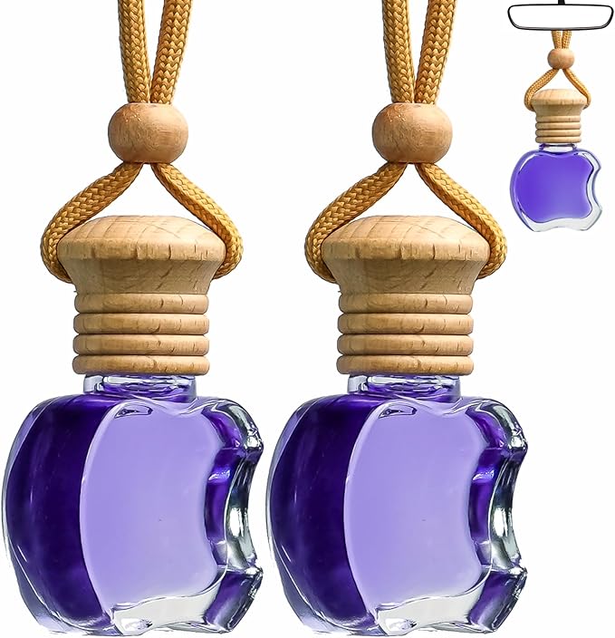 Kabod Premium Lavender Vanilla 2‑Pack Car Air Freshener | Hanging Essential Oil Diffuser | Natural Long‑Lasting Lavender Vanilla Scent | Odor Eliminator | 10 ml Each