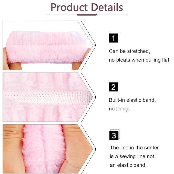 VELSCRUN Spa Headband, Makeup Face Wash Skincare Headbands, 5 Pcs Light Colorful Sponge Bow Tie Get Ready HairBand Facial Wristband Hair Clips Set, Stuff for Teen Girls Women Trendy Hair Accessories