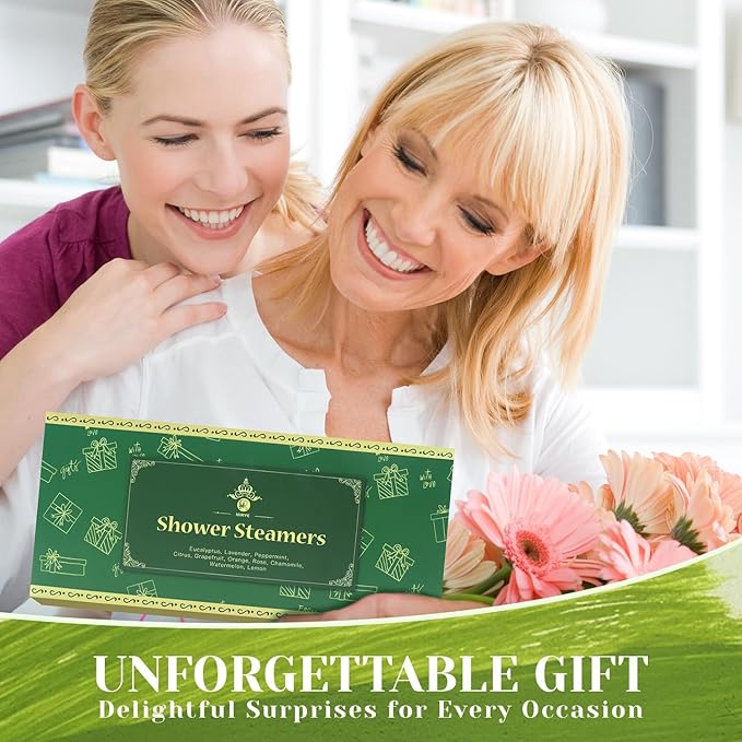 Shower Steamers Aromatherapy, Birthday Gifts for Women Men, 10 Different Shower Bombs with Fruity Floral Fragrances, Self Care Spa Gifts Mother's Day Gifts, Home Spa Essentials