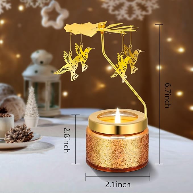 Hummingbird Rotating Scented Candles Gift Set for Birthdays, Christmas, Thanksgiving, or As A Unique Present for Your Mom, Sister, Girlfriend, Colleagues, Friends, or A Dear Friend