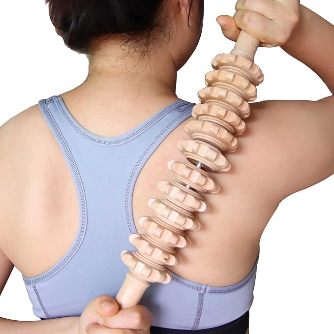 Wood Therapy Massage Tools, 16 inch Professional Wooden Massage Roller Stick & Wood Therapy Tools for Body Shaping, Body Sculpting Tools, Ease Deep Tissue