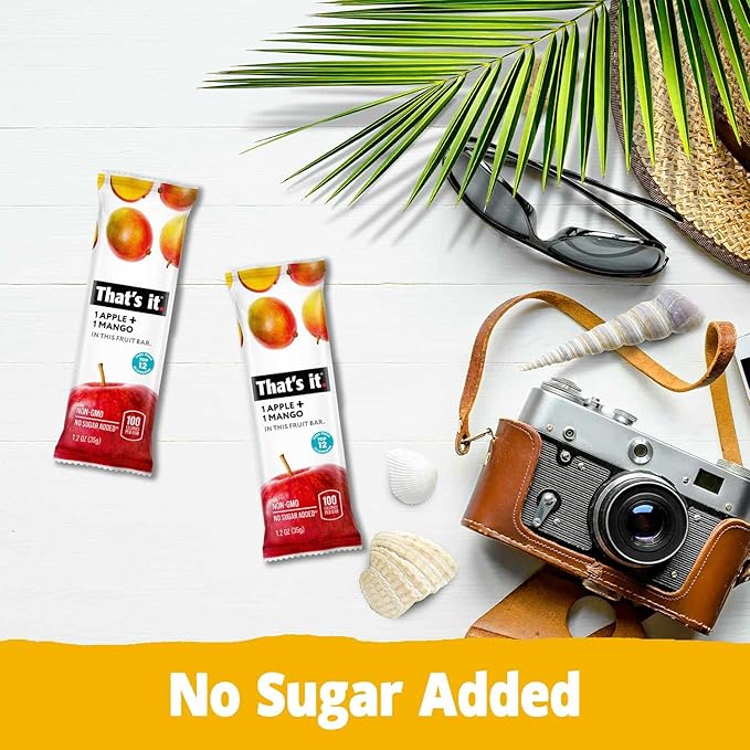 That's it. Variety Pack 100% Natural Real Fruit Bar, Best High Fiber Vegan, Gluten Free Healthy Snack, Paleo for Children & Adults, Non GMO No Added Sugar, No Preservatives Energy Food (12 Pack)