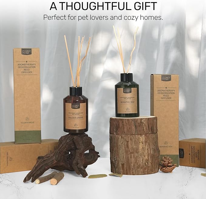 Pet-Safe Reed Diffuser - Gentle Fragrance for Pets, Long-Lasting Aroma, IFRA Certified | Alcohol & Preservative-Free