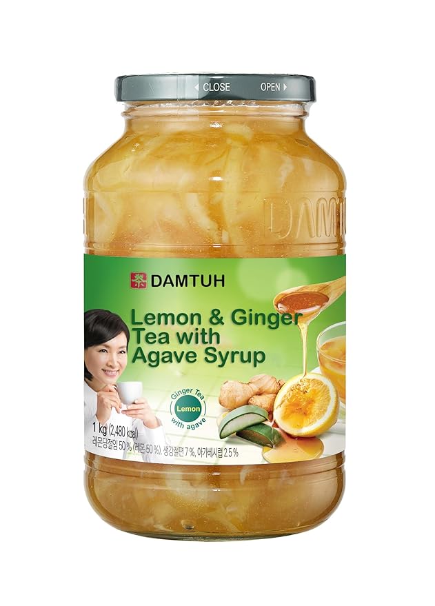 Damtuh Agave Ginger Lemon Tea – Natural Flavor, No Artificial Ingredients, Perfect for Hot or Iced Tea, Jam, or Salad Dressing – 2.2lb, 1000g (Pack of 1)