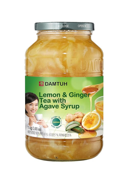 Damtuh Agave Ginger Lemon Tea – Natural Flavor, No Artificial Ingredients, Perfect for Hot or Iced Tea, Jam, or Salad Dressing – 2.2lb, 1000g (Pack of 1)