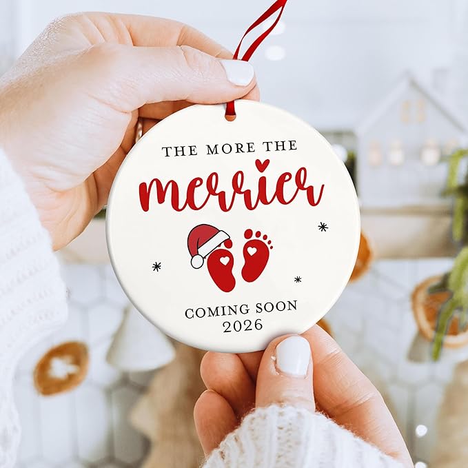 Pregnancy Gifts for Expecting Mom - Unique Baby Announcement Ornament for Gender Reveal, Perfect for New Dad and Mom, Memorable for New Parent, Pregnant Women, mom to be