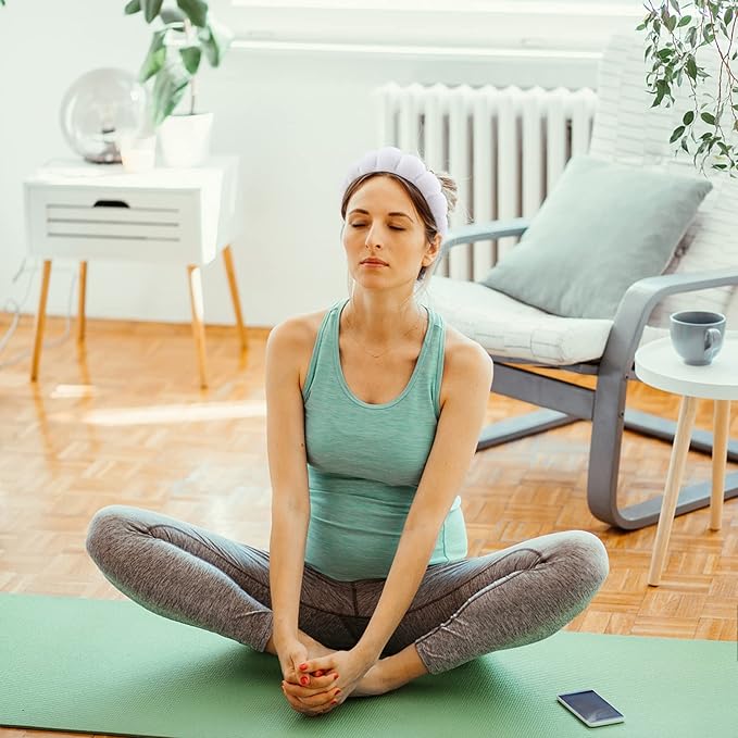 WHAVEL 3 Pack Spa Headband Skincare Headbands, Makeup Headband Sponge Terry Cloth Headbands Face Wash Headband Puffy Hair Band for Washing Face Women Girls (White, Pink, Black)