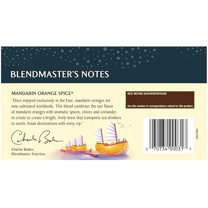 Celestial Seasonings Herbal Tea, Mandarin Orange Spice, 20 Count (Pack of 6)