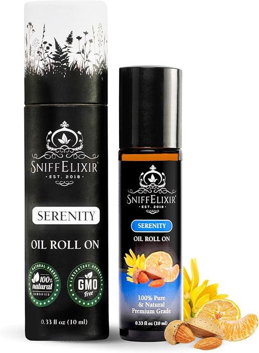 Serenity Essential Oil Roll On 10ml Calm Essential Oil Roller Natural Stress Relief Roll On, Portable Aromatherapy Roll On That Boosts Mood, Reduces Worry - Roll On Aromatherapy Gifts for Women