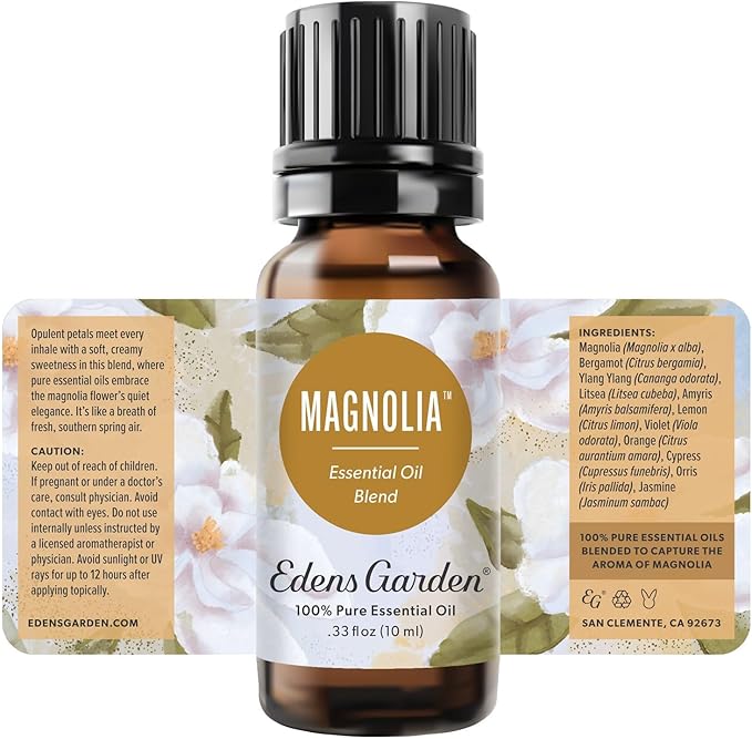 Edens Garden Magnolia Essential Oil Blend – 100% Pure Therapeutic Grade Aromatherapy, Toxin-Free, Clean & Natural, Best for Diffuser & Skin, Floral Scented Candles & Soap Making 10 ml (.33 fl oz)