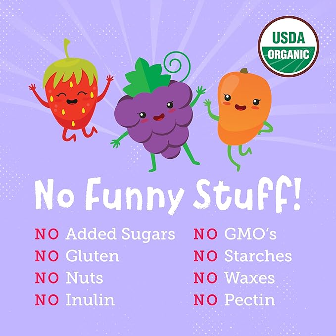 YOU LOVE FRUIT - Fruit Snacks Variety Pack 30 count, 100% Natural Gluten-Free, Vegan, Low Carb, Low Fat Fruit Kosher Snacks for Kids, College Students, Teachers and Offices, Healthy Fruit Snacks (Strawberry, Grape, Mango)