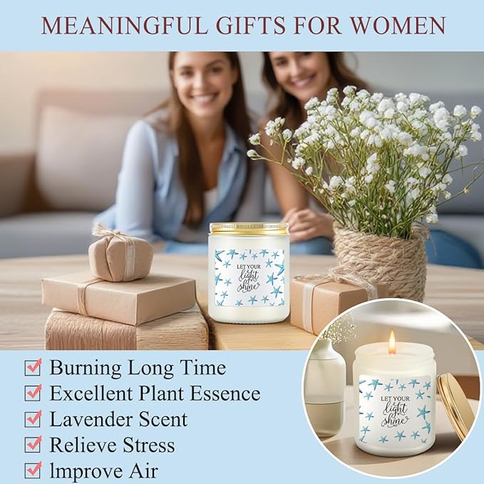 Cute Starfish Decor Starfish Ocean Friendship Appreciation Birthday Gifts for Women Beach Gifts for Women Girls Mom Sister Friends Card Wine Tumbler Cosmetic Makeup Bag Bracelet Christmas