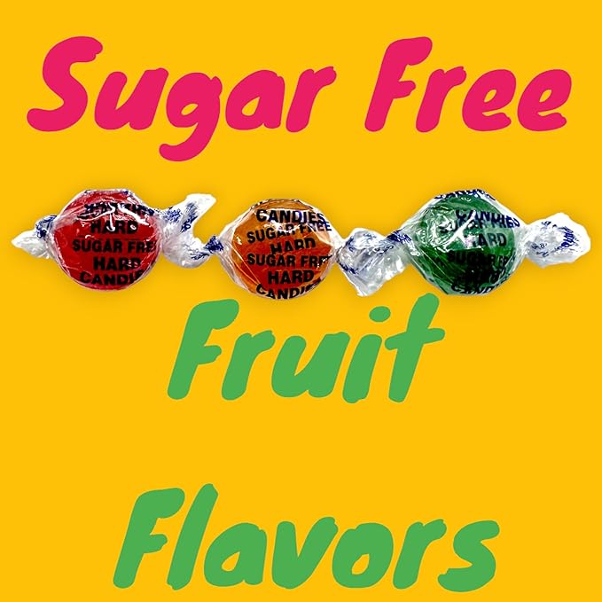 Sugar Free Assorted Fruit Flavors Gourmet Hard Candy-Keto Friendly- Premium Quality 1.5 lbs, Delicious Taste Individually Wrapped Fruit Flavors Hard Candy-Ideal Diabetic & Gluten Free(24 oz)