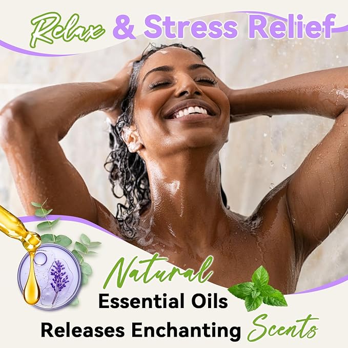 Shower Steamers Aromatherapy 8 Pack, Birthday Gifts for Women Men & Luxury Gift Box Packaging, Premium Shower Bombs with Natural Essential Oils, Home Spa Stress Relief, Relaxation Self Care