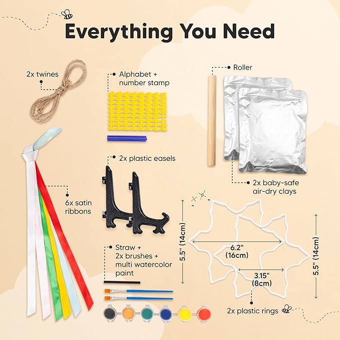 Baby Hand and Footprint Kit - Personalized Newborn Footprint Ornament, Clay Handprint Keepsake,Easy DIY Dog Paw Print Kit,Baby Shower Gifts for Boys,Girls,New Mom Gifts(Snowflakes)