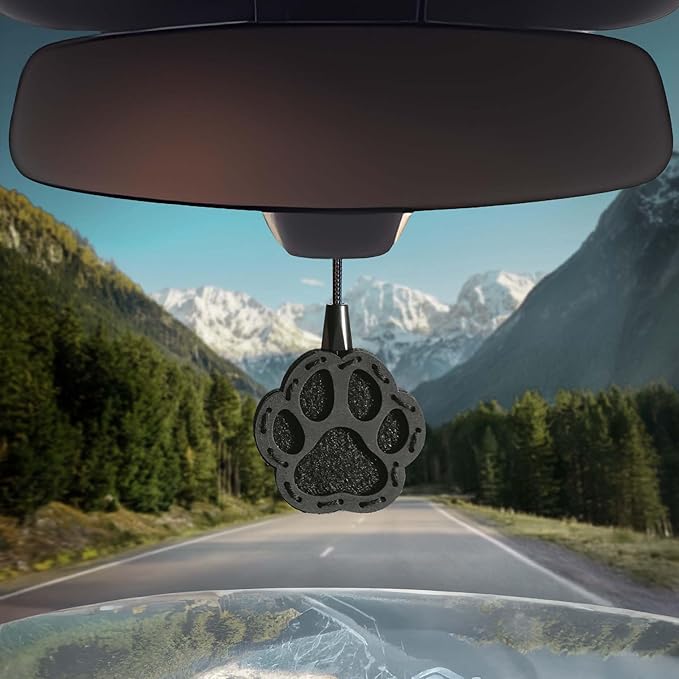 Wood Car Air Freshener — Handmade Car Air Freshener — Paw Designed Fragrance Oil Diffuser in Wooden Gift Box — Aromatherapy Gift Set with diAquatoria Fragrance Oil - 10 ml