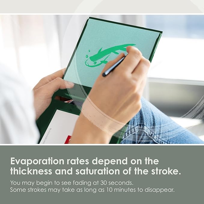 Mini Buddha Board Art Set: Water Drawing Writing Board w/ Water Brush for Mindfulness & Meditation – Inkless Zen Based Drawing Board - Painting & Art Supplies – Ideal Relaxation Gifts (5” x 5”, Green)