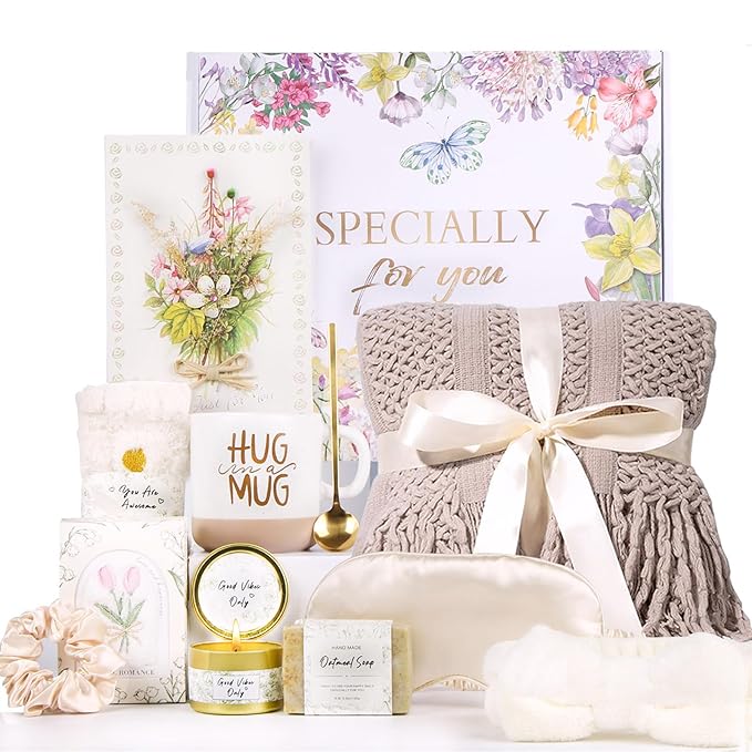Self Care Gifts for Women Get Well Soon Gift Baskets, Birthday Gifts for Women Care Package, Sympathy Gifts for Loss of Loved One Spa Gifts Thank You Gifts for Mom Her Wife Friend Grandma
