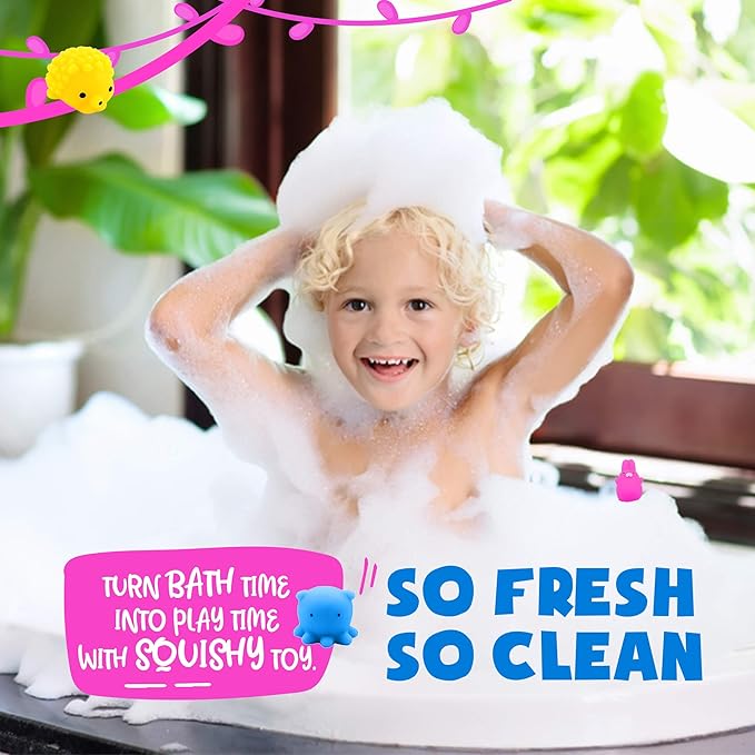 Bath Bombs for Kids with Surprise Inside - Organic Bath Fizzies with Toys Inside. All Natural, Gentle, and Kids Safe, Rainbow Spa Bath Fizz Balls, Birthday Gifts for Boys, Toddlers, Baby