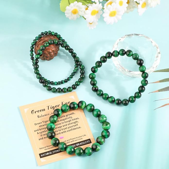 AD Beads 4mm6mm8mm10mm Handmade Bracelet - Natural Gemstone for Peace and Tranquility - Meditation, Yoga, Healing and Energy Gift for Unisex