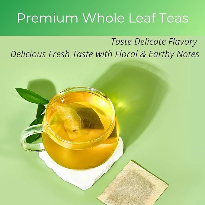 Organic Green Tea Bags| 70 Count VitalForest Unbleached ECO-Conscious Chinese Green Tea Packets| Te Verde Organico Natural Premium Real China Herbal Tea