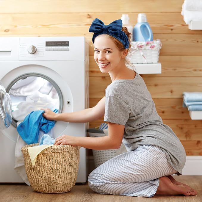 6 Pack Spa Headband for Women Skincare Makeup Headband Bow Hairband Party Favors Soft Coral Fleece Goody Bag Stuffers Christmas Stocking Stuffers for Woman Adult Teen Spa Gifts For Women Gifts Basket