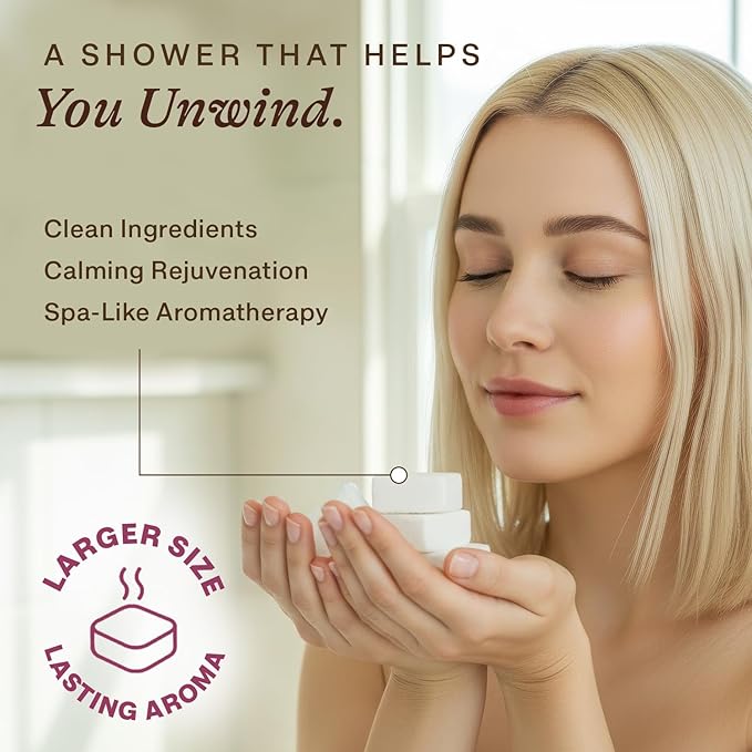 Shower Steamers Aromatherapy - USA Made with Natural Ingredients & Lavender Oil, Large Shower Bombs for Stress Relief, Relaxing Spa Gifts for Women & Men, Luxury New Mom & Nurse Gifts