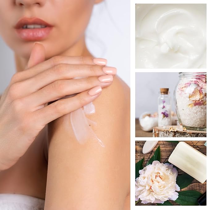 Peony Spa Gift Set for Women, Luxury 9 Pcs Bath Salts Set, Relaxation Gifts for Women, Self Care Set, Clean Moisturizing Skin, Gifts for Mom, Wife, Sister, Friend