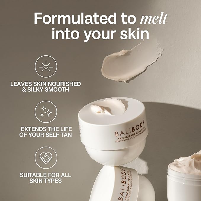 Bali Body Antioxidant Body Whip | Hydrating Body Lotion for Dry Skin | Self-Tan Extender & Skin Repair Moisturizer | Lightweight, Non-Greasy, Vegan, Cruelty Free, Australian Made (225g/7.9oz)