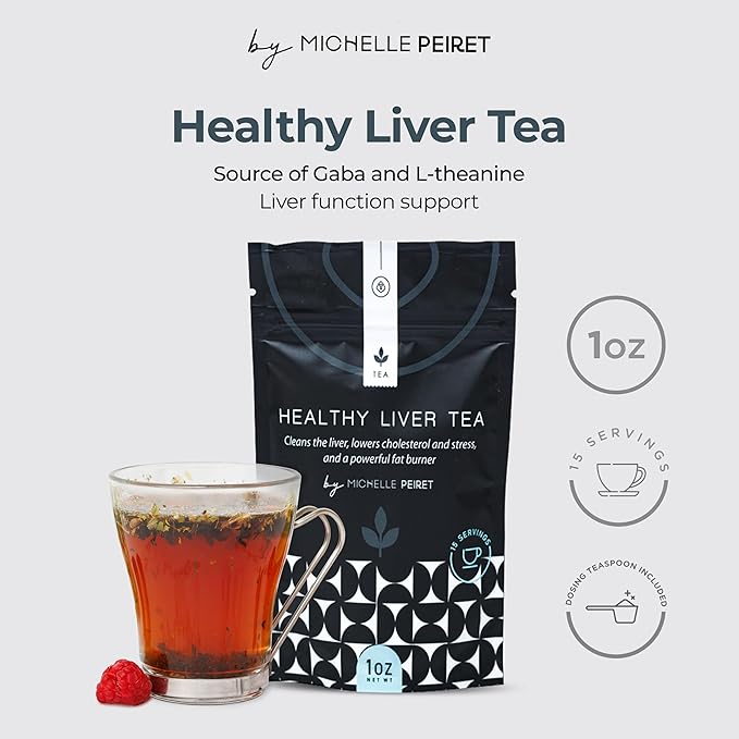 Michelle Peiret Liver Detox Tea, Milk Thistle Liver Detox, All Natural Ingredients Dandelion Tea, Cleanses & Promotes Overall Wellness - 15 Servings
