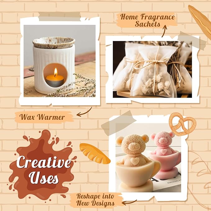 Bakery Wax Melts, 8 Pack Scented Wax Cubes, Soy Wax Cubes Strong Scent, Wax Melts Tarts for Warmer - Vanilla Almond Biscuit, Toasted Coconut, Frosted Donut and More, Colored Wax Melt Gift Set