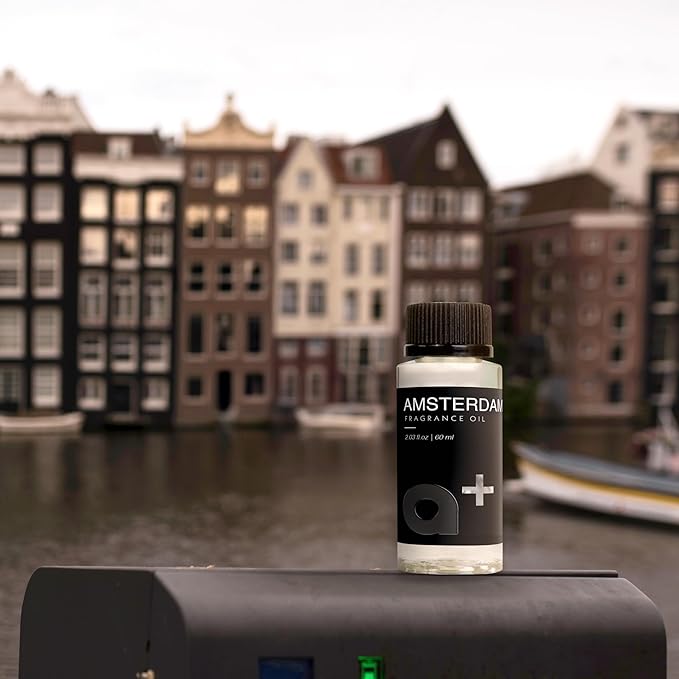 Aromar+ Fragrance Oil – Amsterdam-Inspired by Luxury Hotel Scent Experience with Leather, Woody Spice – for Waterless Diffusers – Long-Lasting Aroma – 60mL