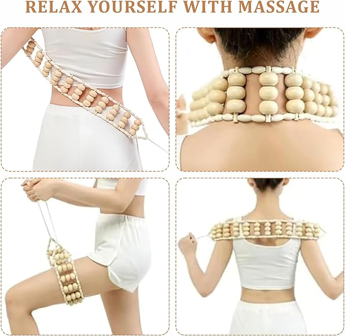 3PCS Wood Therapy Massage Tools, Lymphatic Drainage & Body Sculpting Wooden Massager, Maderoterapia Anti-Cellulite Tool for Deep Tissue Massage, Pain Relief & Muscle Recovery
