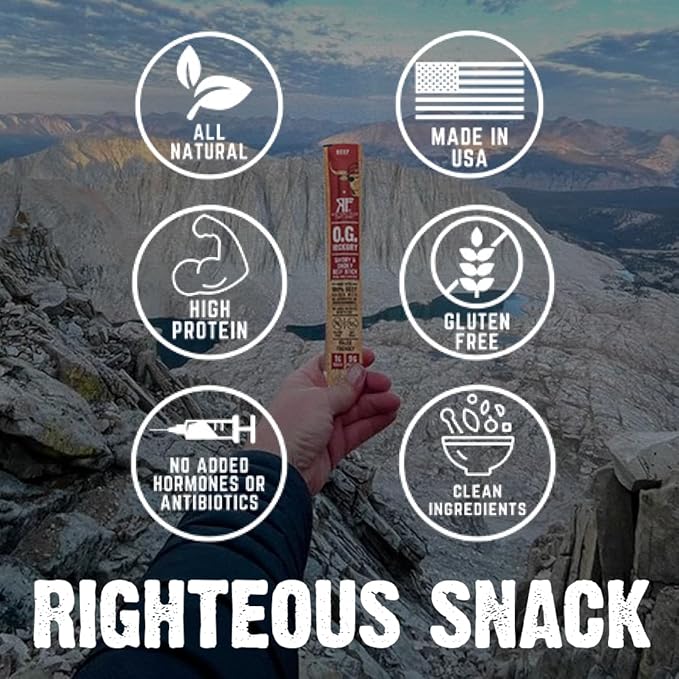 Righteous Felon Jerky Variety Pack Meat Sticks | High Protein, Low Carb, Keto, Gluten Free, Low Sugar, Healthy Snack Stick | All Natural, Individually Wrapped Craft Beef, Turkey, Pork | 10 Count