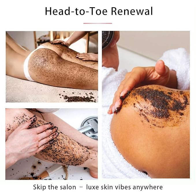 Coffee Body Scrub with Sea Salt – Natural Coffee Scrub & Exfoliating Body Scrubber, Helps Remove Dead Skin for Smooth Texture, 8.81oz (250g)