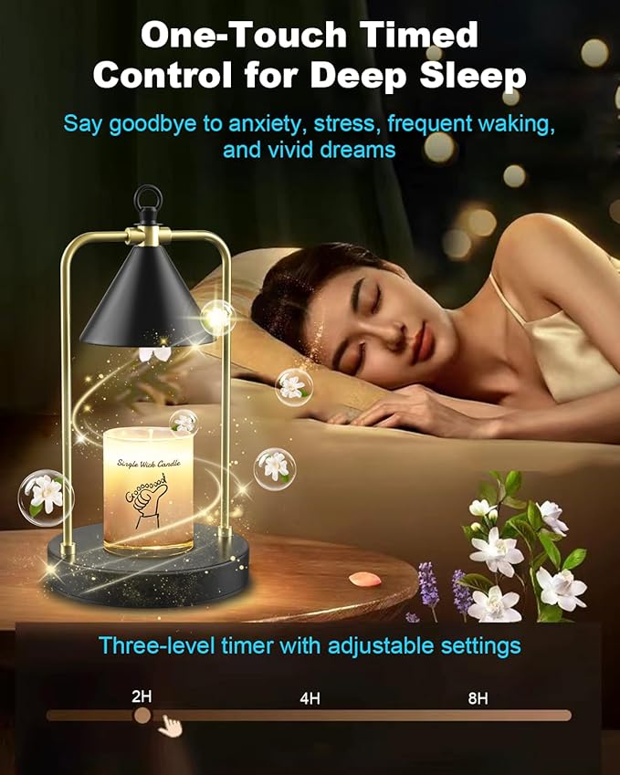 Candle Warmer Lamp with Timer-Dimmable Wax Warmer for Scented Wax Jar Candles, Electric Black Candle Lamp Warmer for Jar Candle, Mothers Day Gifts for Mom, House Warming Gifts New Home Decor Aesthetic