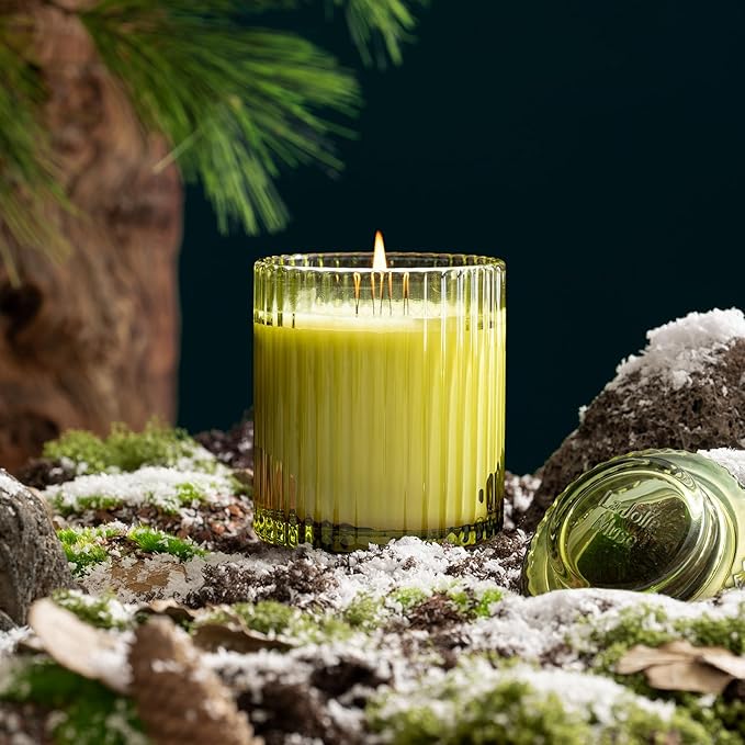 LA JOLIE MUSE Fir & Cedarwood Candle, Scented Candles for Home, Holiday Candle Gifts for Women&Men, Natural Soy Candles, Luxury Jar Candle, Starlit Golden Fir, 11oz