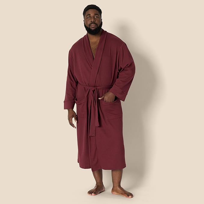 Amazon Essentials Men's Lightweight Waffle Bathrobe (Available in Big & Tall)