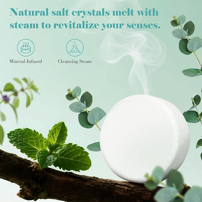 W&E Choice Shower Steamers Aromatherapy 18 Pcs- Shower Bombs Birthday Gifts for Women, Eucalyptus Mint Essential Oils for Daily Relaxation & Stress Relief, Gift for Women & Men, Mom, Teen