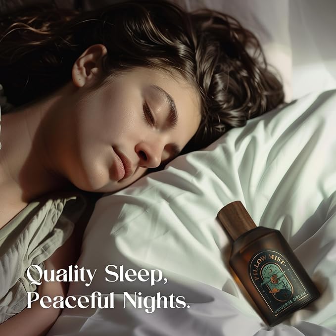 OPTATUM Pillow Mist - Aromatherapy Pillow Spray for Sheets, Linen & Bedding, Natural Essential Oils for Stress Relief, Gift for Someone Who Wants to Sleep Well - Universe Dream
